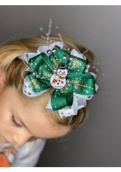 Özel Tasarım Kardan Adam Gümüş Toplu Fiyonklu Saten Tacı Çocuk Yetişkin Taç modelleri