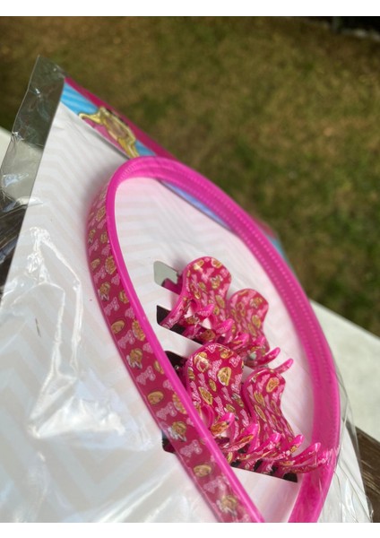 Barbie Fuşya Pembe Taç Toka Çocuk Hediye Set modelleri