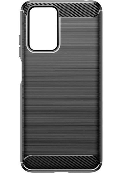 Xiaomi Redmi Note 11E/REDMI 10 5g Brushed Carbon Fiber Silikon Kılıf - Siyah AL3332