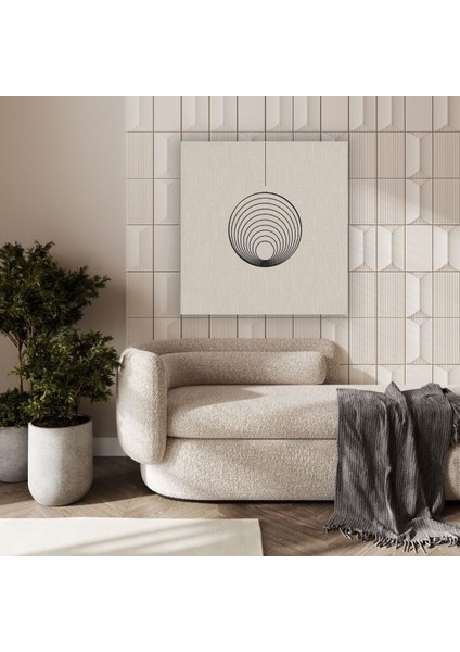 Minimal Içiçe Halkalar Soft Kanvas Tablo