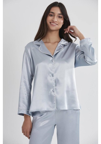 Saten Pijama Takımı 1200 Mist