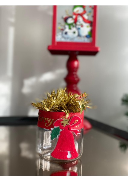 Yeni Yıl Yılbaşı Lüks Süslü Hediyelik Şeker Sunum Kutusu Dekorasyon Şekerlik Çan Zil Tek Adet modelleri