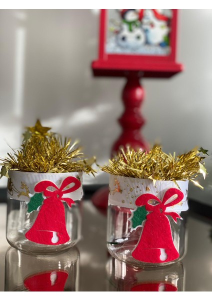 Yeni Yıl Yılbaşı Lüks Süslü Hediyelik Şeker Sunum Kutusu Dekorasyon Şekerlik Çan Zil Tek Adet indirimleri