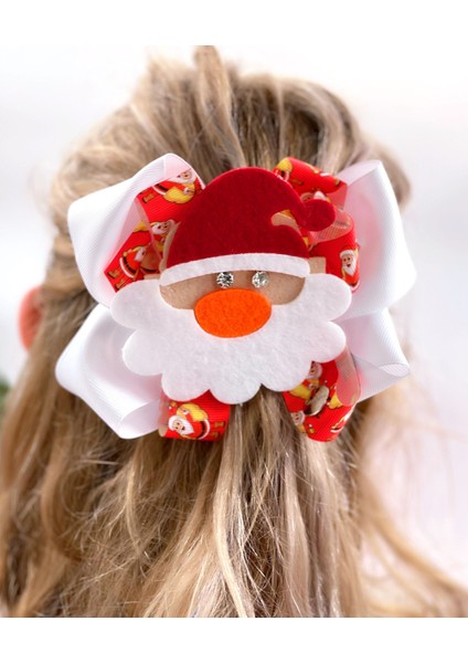 Yeni Yıl Yılbaşı Lüks Tasarım Taşlı Noel Baba Yetişkin Çocuk Metal Klipsli Toka