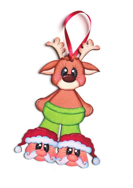 Yeni Yıl Yılbaşı Ahşap Büyük Noel Baba Geyiği Geyikli Dekorasyon Duvar Çam Ağacı Ağaç Süs fiyatları