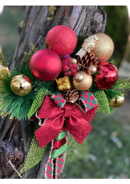 Özel Tasarım Lüks Ahşap Çelenk Kapı Duvar Süsü Fiyonklu Toplu Sarkıt fırsatları