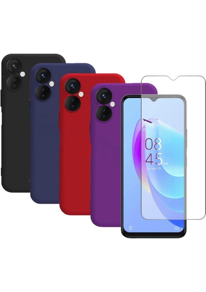 Tecno Spark 9 Pro Kılıf Silikon Esnek Premier Soft + Temperli Cam Ekran Koruyucu