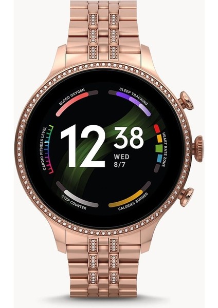 Watch Diamond Series 42MM Kadınlara Özel Taşlı Bayan Akıllı Saat Kablosuz Şarj