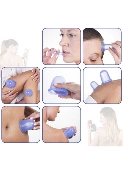 5'li Terapi Vakumlu Silikon Masaj Bardak Seti modelleri