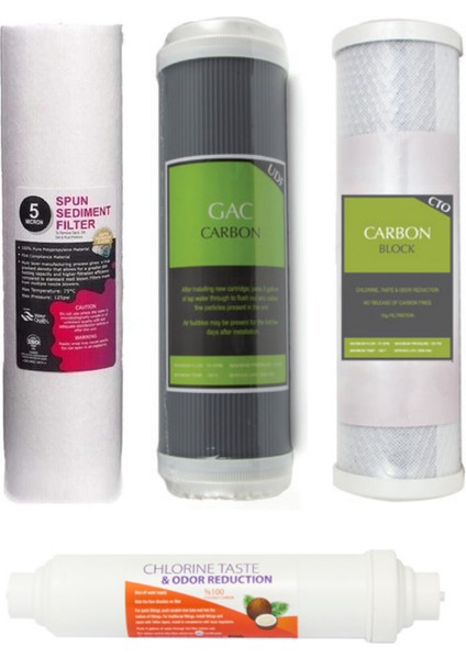 Açık Kasa Su Arıtma Cihazı Bakım 4 Lü Filtre Seti