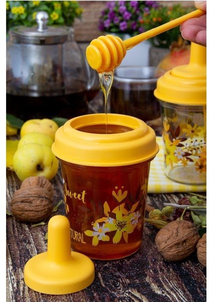 Ahşap Bal Kaşığı + Bal Kavanozu 320 cc