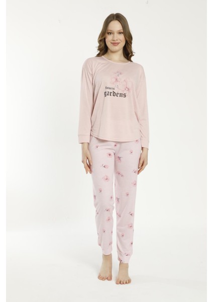 22135 Kadın Çiçek Desenli Uzun Kollu Viskon Pijama Takımı fiyatları