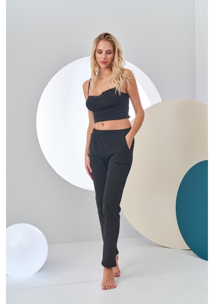 Pijama 24218 Kadın 3'lü Bustiyer Takım