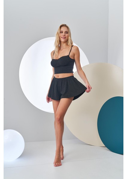 Pijama 24218 Kadın 3'lü Bustiyer Takım