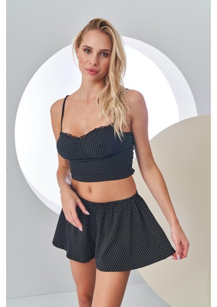 Pijama 24218 Kadın 3'lü Bustiyer Takım
