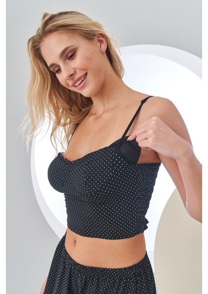 Pijama 24218 Kadın 3'lü Bustiyer Takım