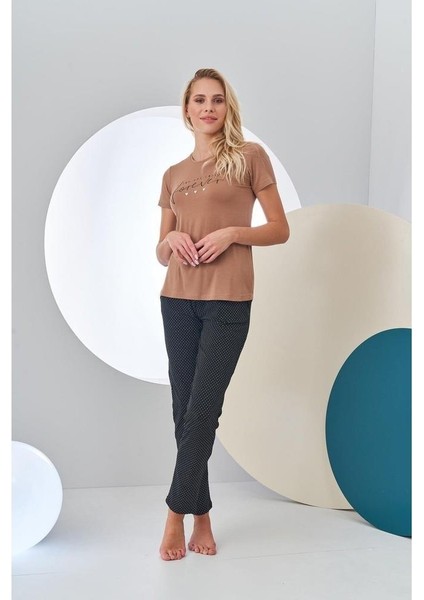 24211 Kadın Kısa Kollu Pijama Takımı