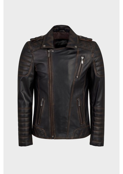 Mount Erkek Biker Vintage Deri Ceket fiyatları