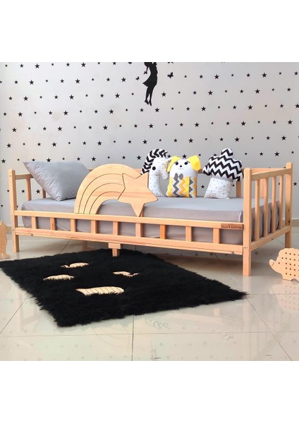 Montessori Yatak Yıldız Korumalıklı Çocuk Yatağı Premium fırsatları