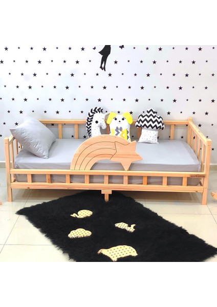 Montessori Yatak Yıldız Korumalıklı Çocuk Yatağı Premium indirimleri
