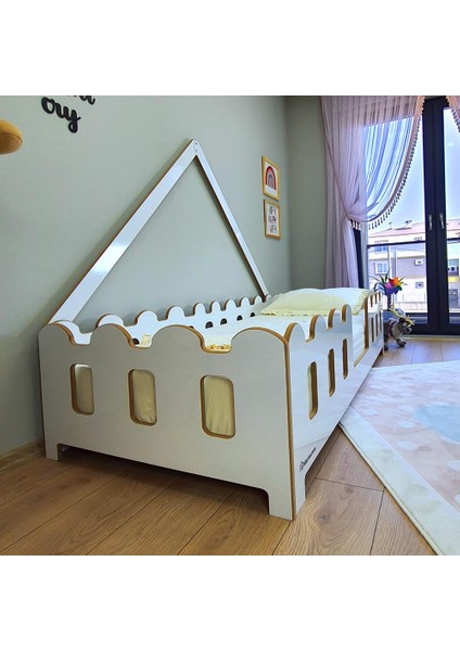 Zirkon Montessori Yatak Mdf Çocuk Karyola Bebek Yatak