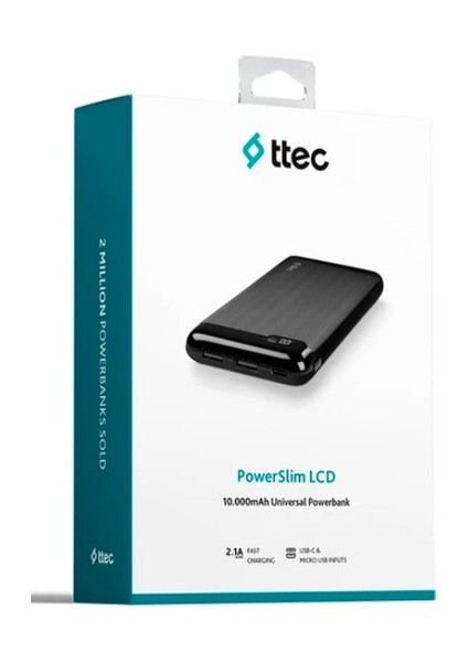 Powerslım LCD 10.000 Mah Taşınabılır Şarj Aletı / Powerbank