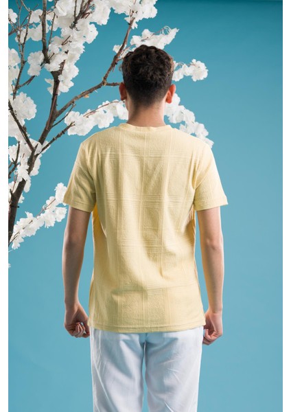 Slimfit Pamuklu Bisiklet Yaka Likralı Kısa Kol Erkek Triko Yazlık T-Shirt fırsatları