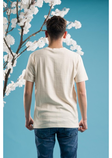 Slimfit Pamuklu Bisiklet Yaka Likralı Kısa Kol Erkek Triko Yazlık T-Shirt fırsatları