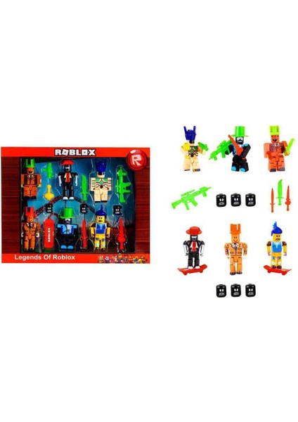 Roblox 6 Figür 6 Aksesuar 12 Parça