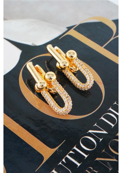 Kadın Zirkon Taşlı Küpe Seti