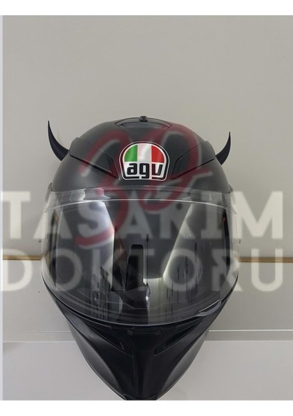 3dtasarımdoktoru Kask Boynuzu (Siyah) Aparat