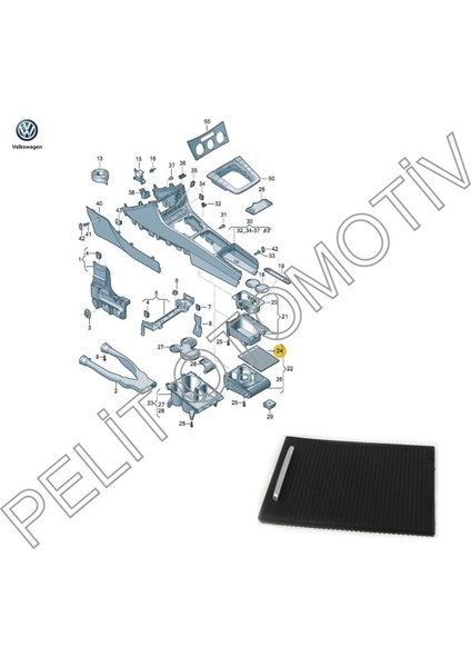 Ithal Passat B6 (2006-2011) Orta Konsol Sürgülü Kapak 3C0857503 Siyah fiyatları