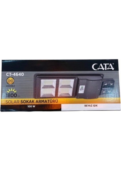 Beyaz 100 Watt Solar Sokak Armatürü Ct 4640 (Ekn.19) fiyatları