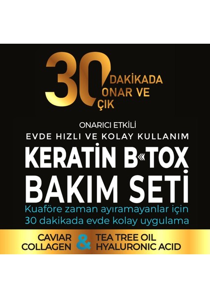 Tr'de ILK ve TEK 4 Aşamalı Keratin Botox Hızlı Onarım&bakım Full Set - Tüm Saç Renk ve Tipler