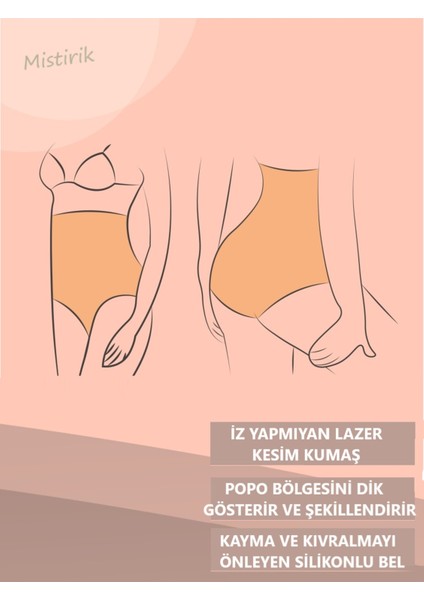 Polfa Lazer Kesim Silikonlu Bato Külot Korse Lazer Külot Slip Korse modelleri
