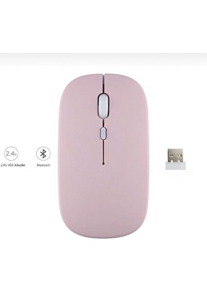 Alfa MEC Apple iPad 9.7 Inç Uyumlu Mouse Bluetooth Wireless Şarj Edilebilir Fare 2.4g