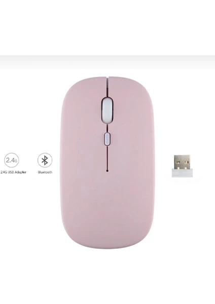 Alfa MEC Apple iPad Mini 5 6 Uyumlu Mouse Bluetooth Wireless Şarj Edilebilir Fare 2.4g