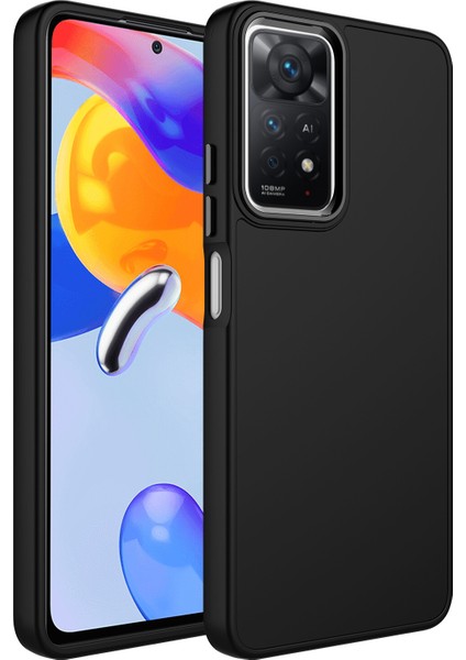 Xiaomi Redmi Note 12 Pro 4g Kılıf Metal Kamera Koruma Çerçeveli Mat Luna Silikon