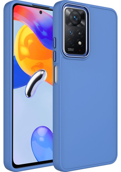 Xiaomi Redmi Note 12 Pro 4g Kılıf Metal Kamera Koruma Çerçeveli Mat Luna Silikon