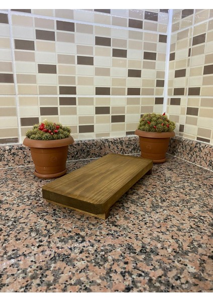 Çok Amaçlı Sunumluk Baharatlık Dekoratif Ahşap Tepsi 12,5 x 28 cm fiyatları