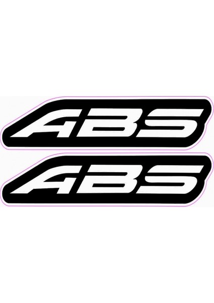 Motosıklet Abs Yazısı 7 cm Siyah