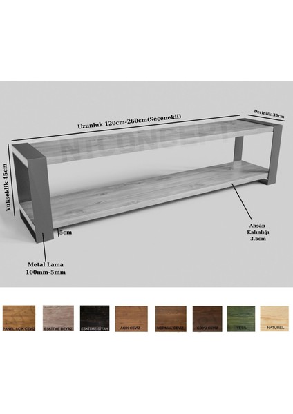 Illa Masif Ahşap Tv Stand(Uzunluk 180CM)