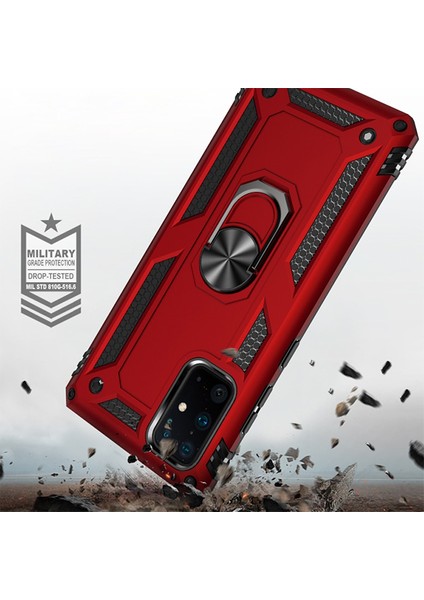 Ally Sm Galaxy S20 Ultra Yüzüklü Kılıf Armor Shockproof Ring Kılıf