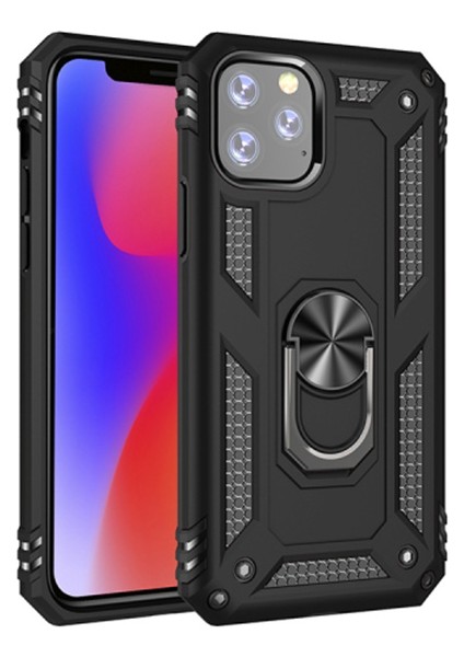 Ally iPhone 11 Pro 5.8 Inch Yüzüklü Kılıf Armor Shockproof Ring Kılıf