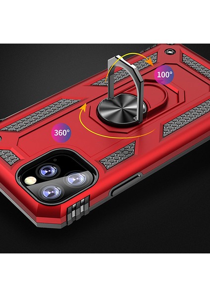 Ally iPhone 11 Pro 5.8 Inch Yüzüklü Kılıf Armor Shockproof Ring Kılıf modelleri
