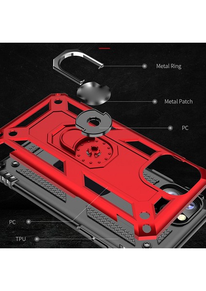 Ally iPhone 11 Pro 5.8 Inch Yüzüklü Kılıf Armor Shockproof Ring Kılıf fırsatları