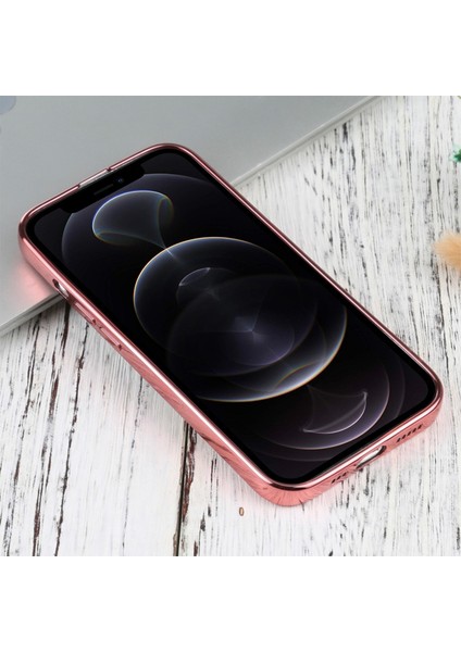 iPhone 13 Pro Max 6.7inç Lazer Kaplama Renkli Kenar Şeffaf Kılıf