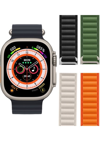 Watch 8 Ultra 49MM Amax Ultra Akıllı Nfc - Gps - Kablosuz Şarj Kordon Hediye