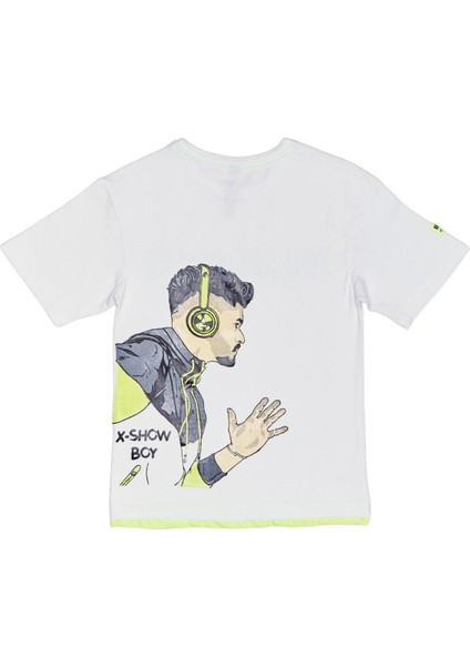 Erkek Çocuk You Are Smart Yazı Desenli Çift Taraf Baskılı Tişört Beyaz fiyatları