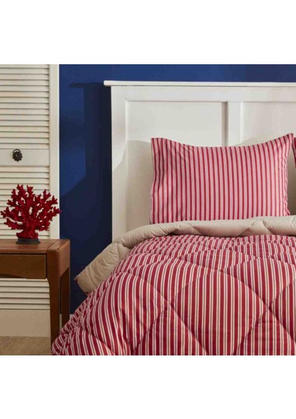 Maritime Stripe Tek Kişilik Comfort Set Red